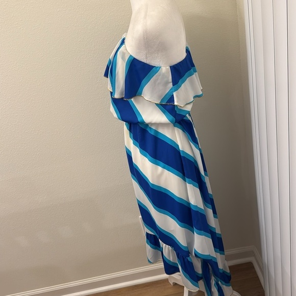 EUC Lilly Pulitzer Caldwell  maxi dress stripes blue white - Picture 5 of 10